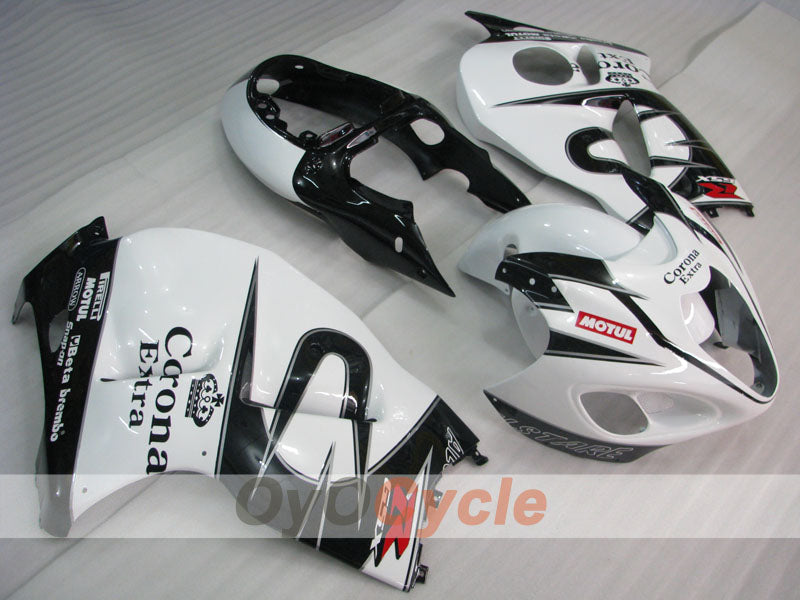 Injection Fairing kit for 99-07 GSXR1300 Hayabusa - White, Black - Corona, MOTUL #OYO87905612 Main image