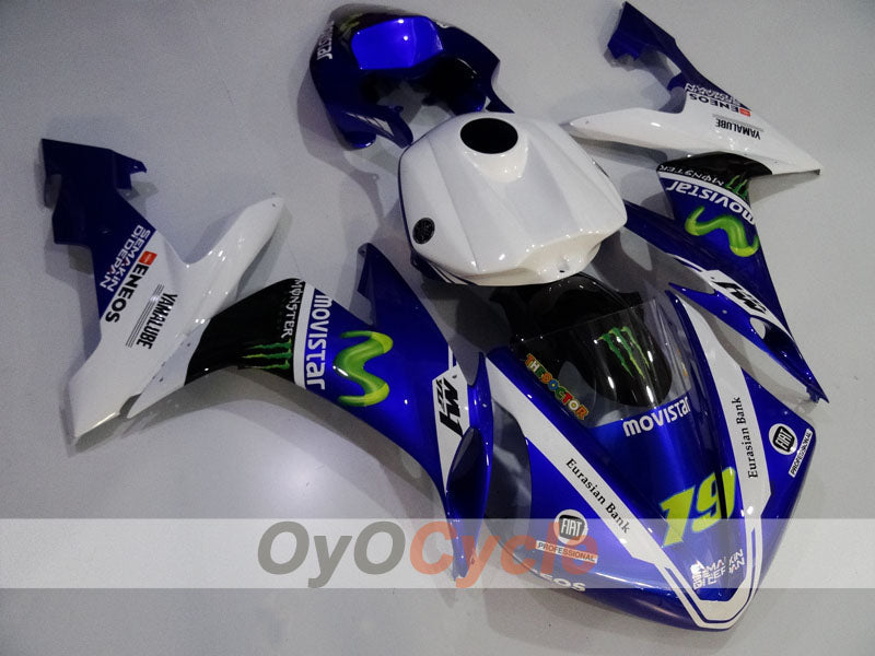 Injection Fairing kit for 04-06 YZF-R1 - Blue, White, Black - Monster #OYO87905670 Main image