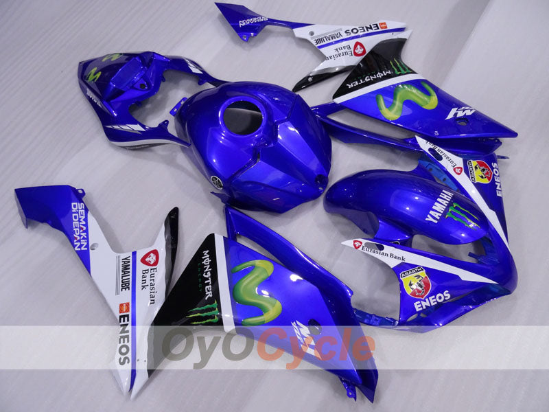Injection Fairing kit for 07-08 YZF-R1 - Blue, White, Black - Monster #OYO87905695