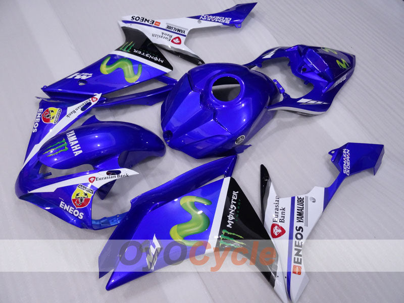 Injection Fairing kit for 07-08 YZF-R1 - Blue, White, Black - Monster #OYO87905695