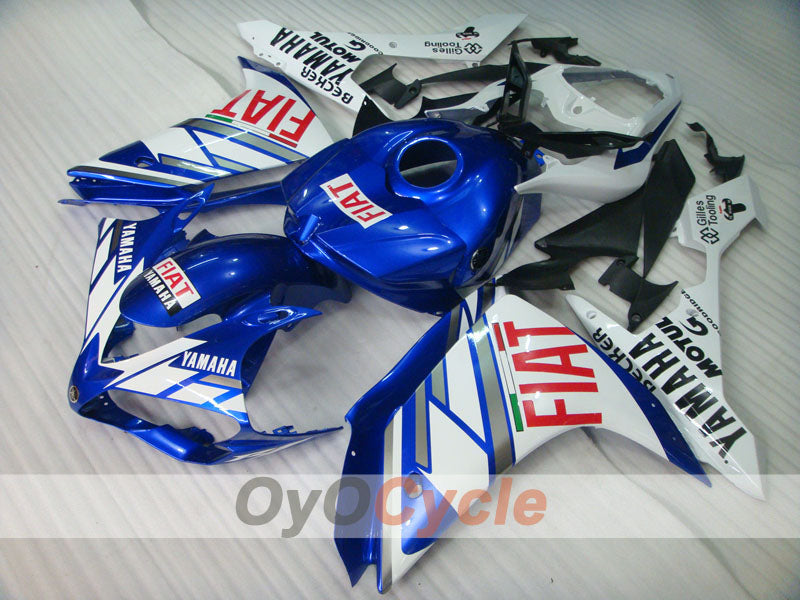 Injection Fairing kit for 07-08 YZF-R1 - Blue, White - FIAT #OYO87905696