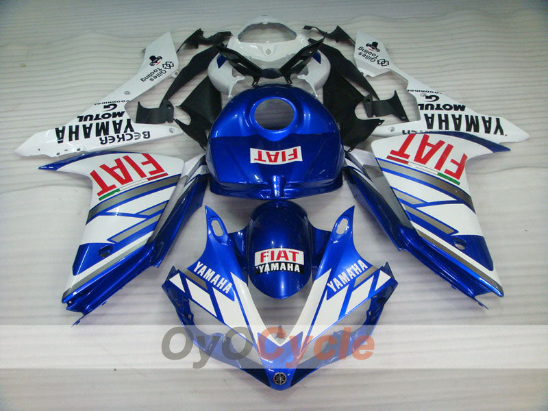 Injection Fairing kit for 07-08 YZF-R1 - Blue, White - FIAT #OYO87905696