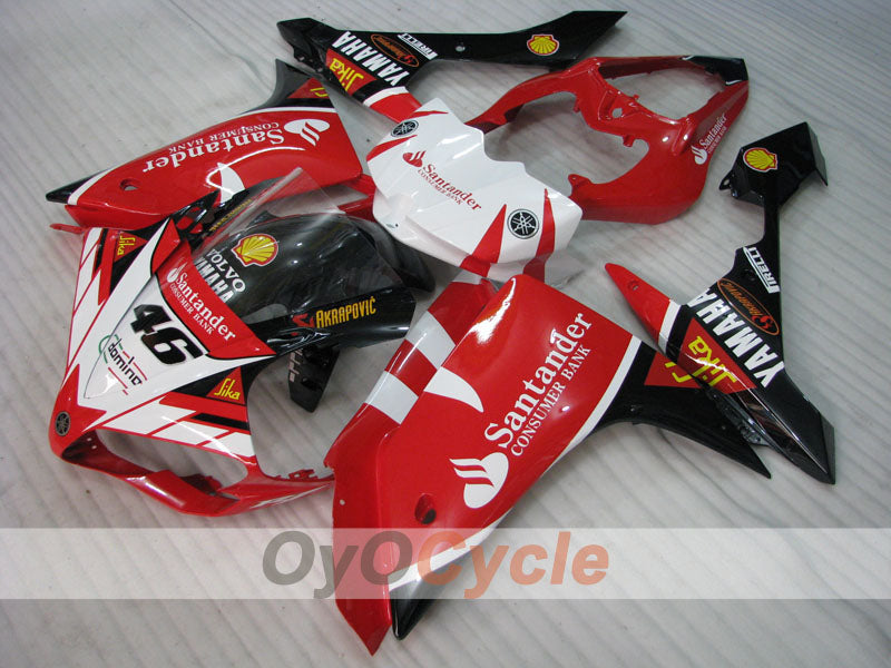 Injection Fairing kit for 07-08 YZF-R1 - Red, White - Santander #OYO87905704 Main image