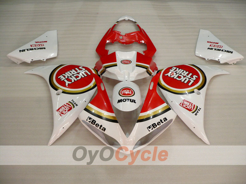 Injection Fairing kit for 09-11 YZF-R1 - Red, White - Lucky Strike #OYO87905710