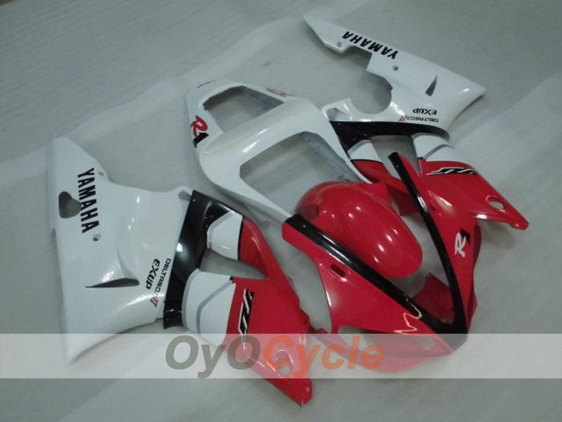 Injection Fairing kit for 00-01 YZF-R1 - Red, White - Factory Style #OYO87905732 Main image