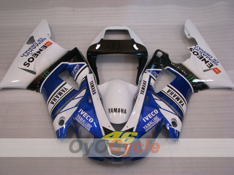 Injection Fairing kit for 98-99 YZF-R1 - Blue, White, Black - Monster #OYO87905772