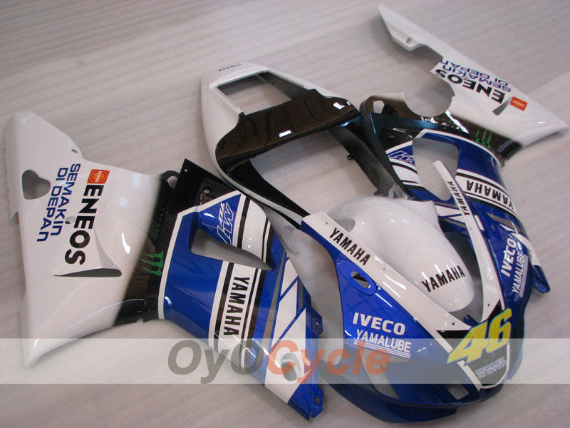 Injection Fairing kit for 98-99 YZF-R1 - Blue, White, Black - Monster #OYO87905772