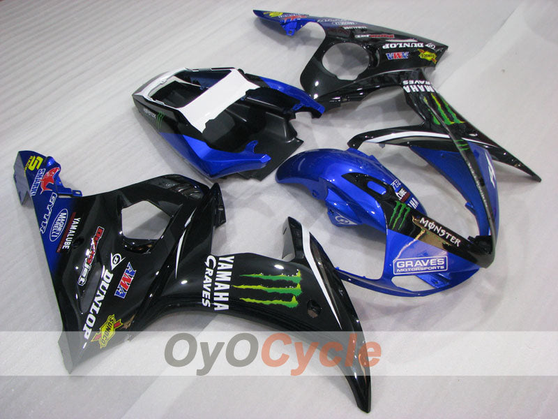 Injection Fairing kit for 05 YZF-R6 - Blue, Black - Monster #OYO87905836 Main image
