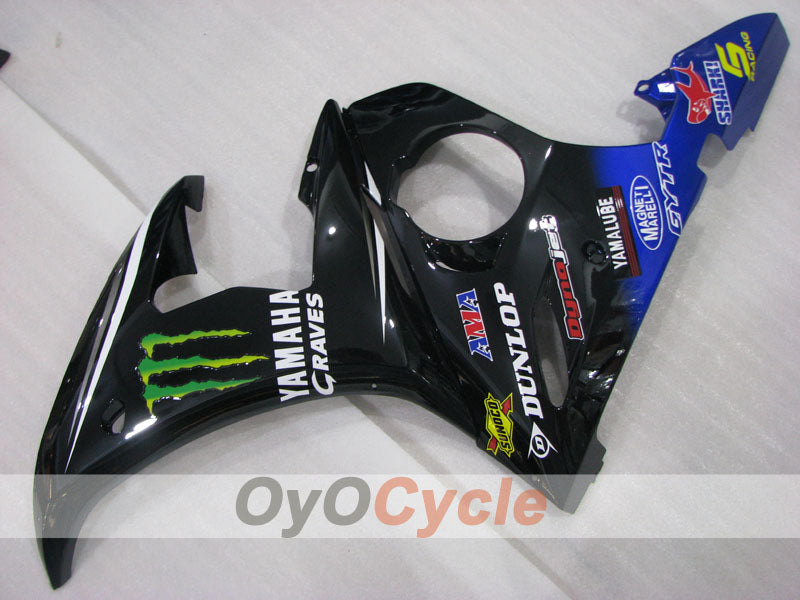 Left & Right Side Fairing For Yamaha 03-04 YZF-R6 #OYO87912108 Main image