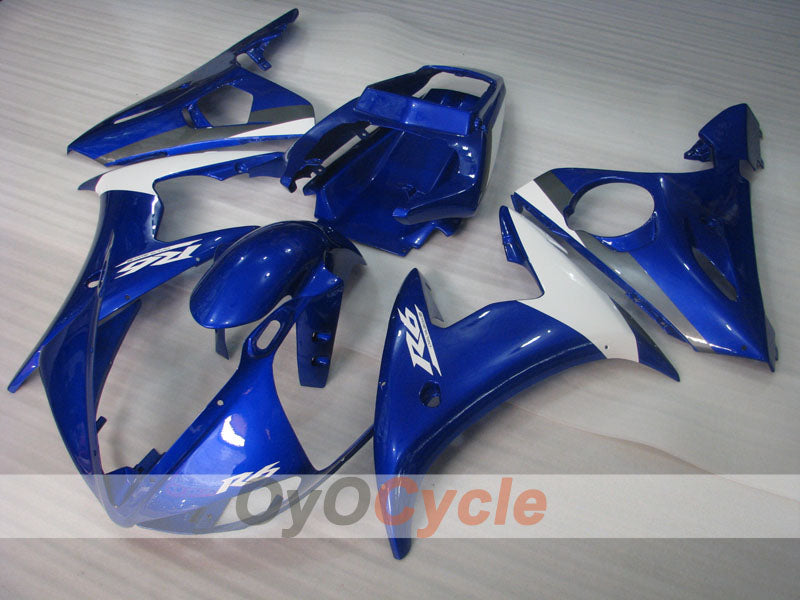 Injection Fairing kit for 03-04 YZF-R6 - Blue, White - Factory Style #OYO87905806