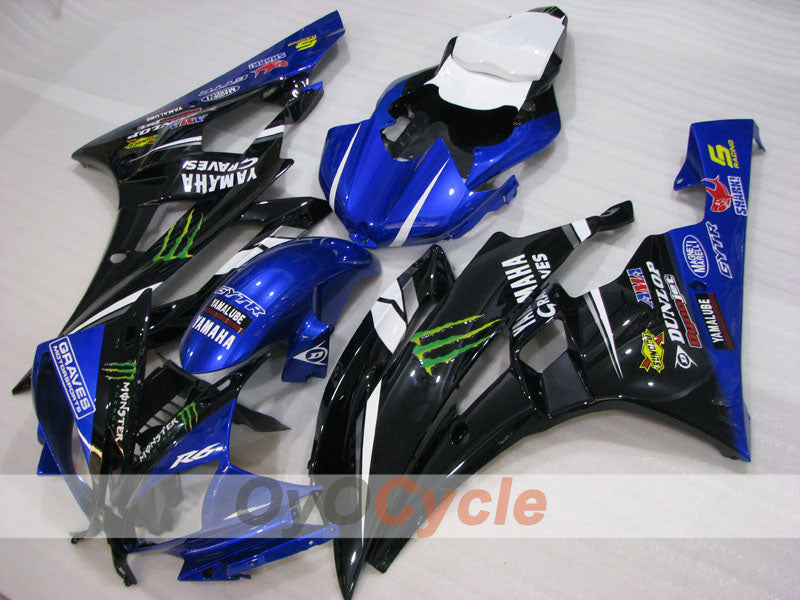 Injection Fairing kit for 06-07 YZF-R6 - Blue, Black - Monster #OYO87905898 Main image