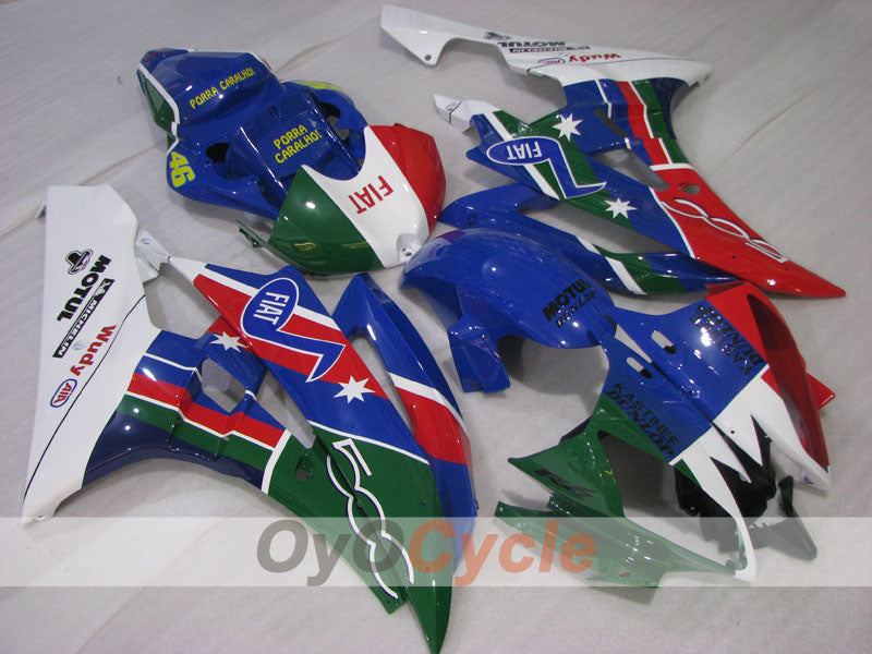 Injection Fairing kit for 06-07 YZF-R6 - ArmyGreen, Red, Blue - FIAT #OYO87905899 Main image