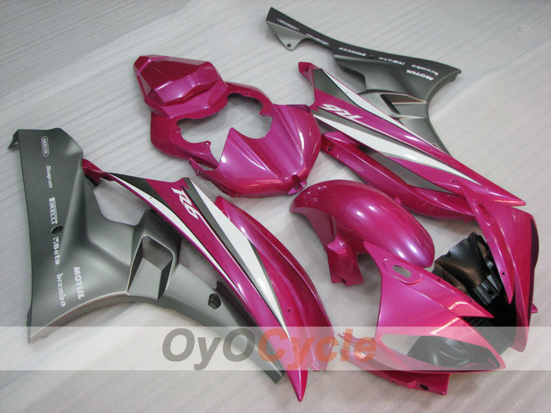 Injection Fairing kit for 06-07 YZF-R6 - Grey, Pink - MOTUL #OYO87905901 Secondary image