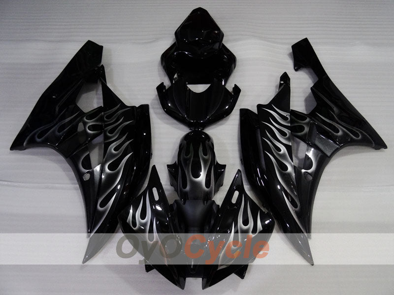 Injection Fairing kit for 06-07 YZF-R6 - Black - Flame #OYO87905907 Secondary image