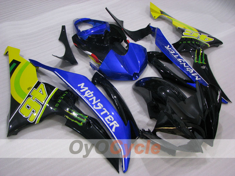 Injection Fairing kit for 08-16 YZF-R6 - Blue, Black - Monster #OYO87905933