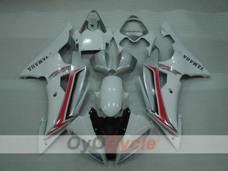 Injection Fairing kit for 08-16 YZF-R6 - White, Silver - Factory Style #OYO87905946