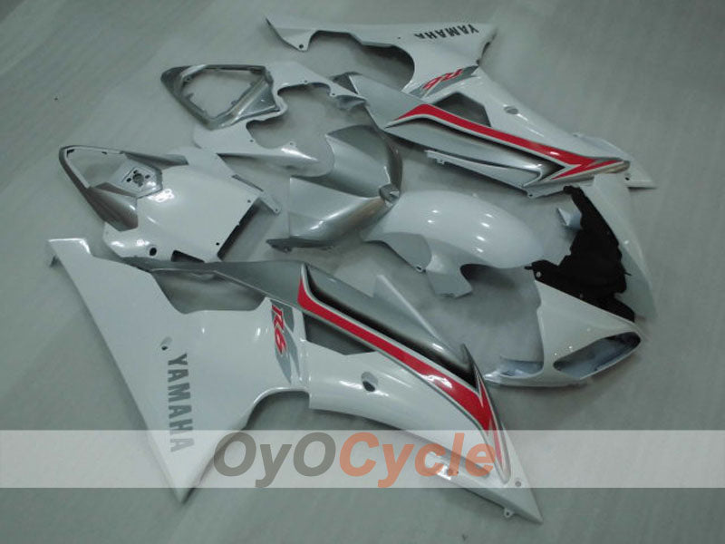 Injection Fairing kit for 08-16 YZF-R6 - White, Silver - Factory Style #OYO87905946