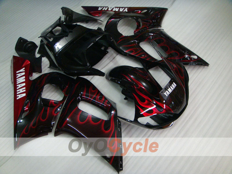 Injection Fairing kit for 98-02 YZF-R6 - Red, Black - Flame #OYO87905994 Main image