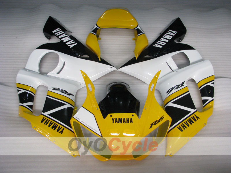 Injection Fairing kit for 98-02 YZF-R6 - Yellow, White - Factory Style #OYO87906013 Secondary image
