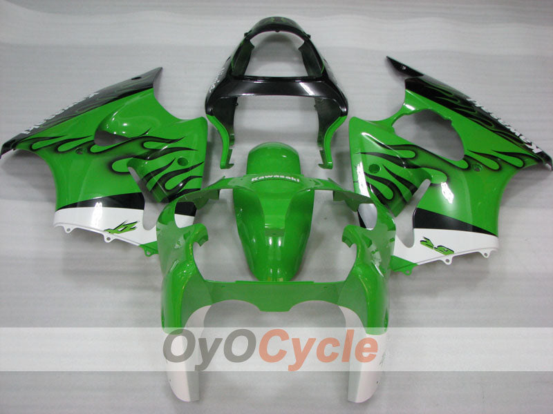 Injection Fairing kit for 00-02 NINJA ZX-6R - Green, Black - Factory Style #OYO87906023