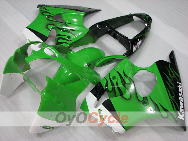 Injection Fairing kit for 00-02 NINJA ZX-6R - Green, Black - Factory Style #OYO87906023