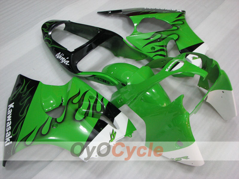 Injection Fairing kit for 00-02 NINJA ZX-6R - Green, Black - Factory Style #OYO87906023