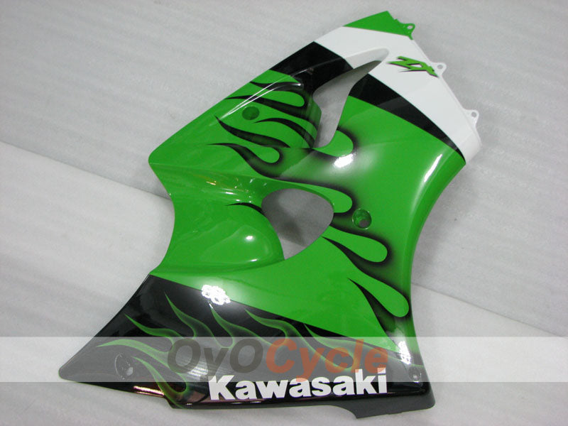 Injection Fairing kit for 00-02 NINJA ZX-6R - Green, Black - Factory Style #OYO87906023