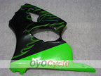 Injection Fairing kit for 00-02 NINJA ZX-6R - Green, Black - Flame #OYO87906025