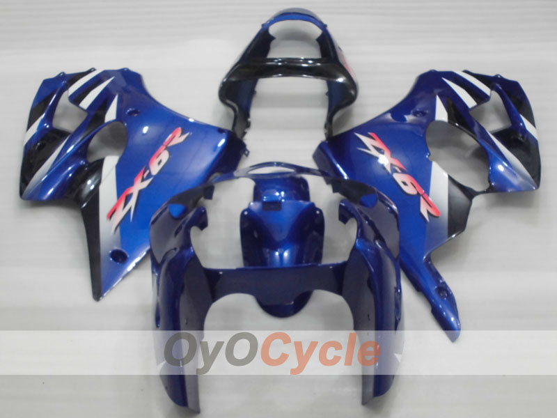 Injection Fairing kit for 00-02 NINJA ZX-6R - Blue, White, Black - Factory Style #OYO87906029