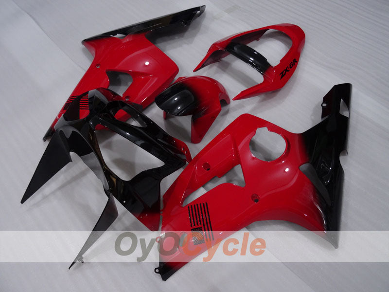 Injection Fairing kit for 03-04 NINJA ZX-6R - Red, Black - Factory Style #OYO87906039 Secondary image
