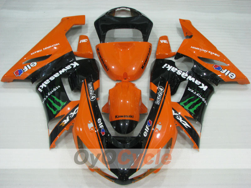 Injection Fairing kit for 05-06 NINJA ZX-6R - Orange, Black - Monster #OYO87906048 Secondary image