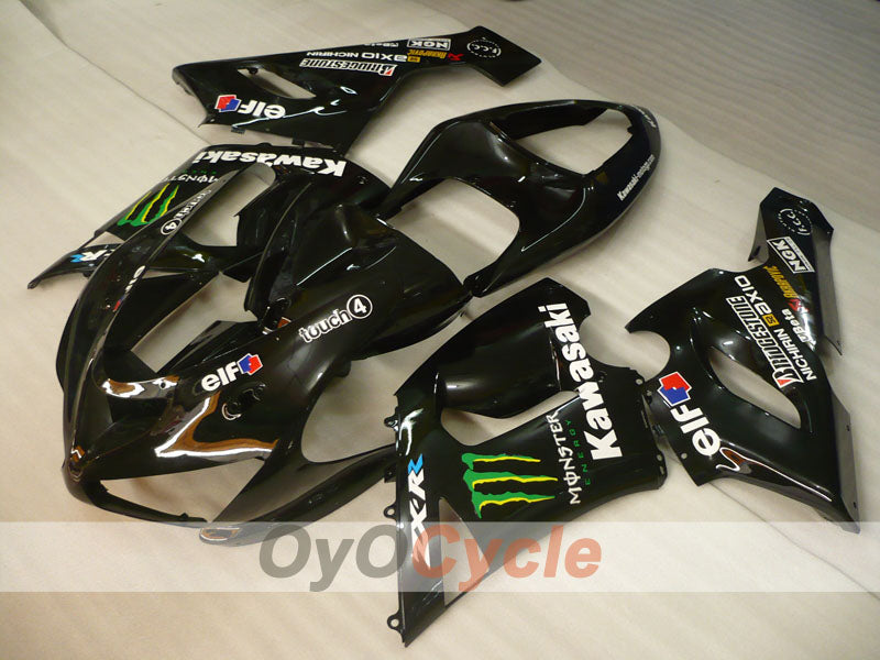 Injection Fairing kit for 05-06 NINJA ZX-6R - Black - Monster #OYO87906049 Secondary image