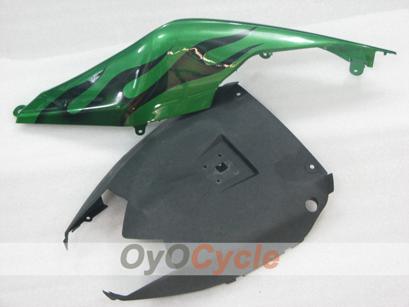 Injection Fairing kit for 08-10 NINJA ZX-10R - Green, Black - Flame #OYO87906100