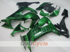 Injection Fairing kit for 08-10 NINJA ZX-10R - Green, Black - Flame #OYO87906100