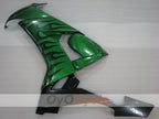Injection Fairing kit for 08-10 NINJA ZX-10R - Green, Black - Flame #OYO87906100