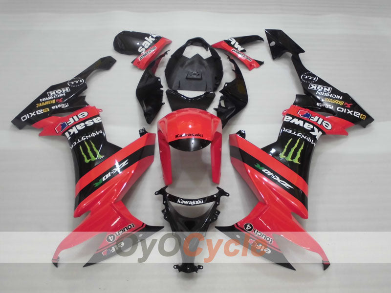Injection Fairing kit for 08-10 NINJA ZX-10R - Red, Black - Monster #OYO87906103 Secondary image