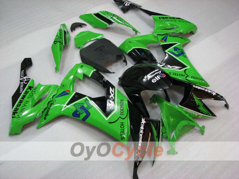 Injection Fairing kit for 08-10 NINJA ZX-10R - Green, Black - Customize #OYO87906105