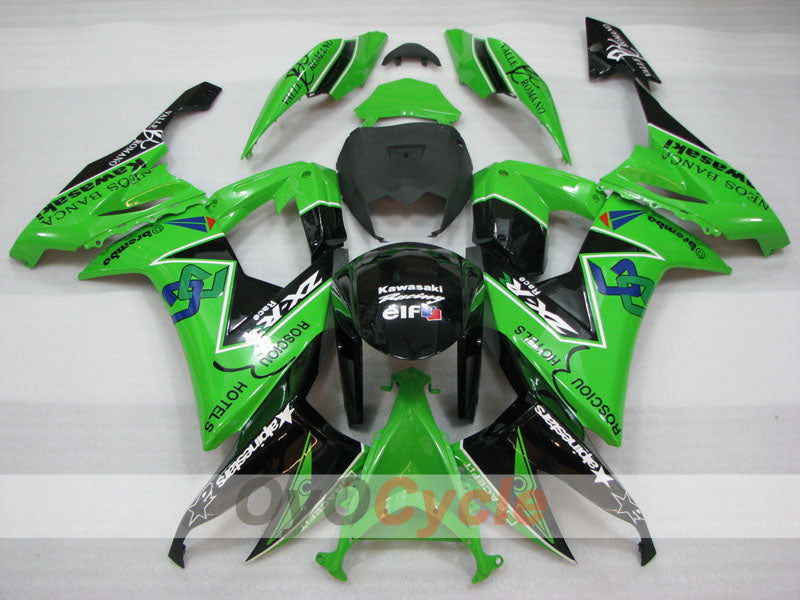 Injection Fairing kit for 08-10 NINJA ZX-10R - Green, Black - Customize #OYO87906105