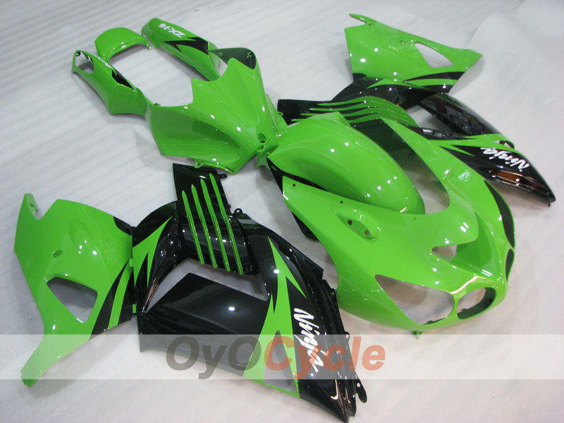 Injection Fairing kit for 06-11 NINJA ZX-14R - Green, Black - Customize #OYO87906129