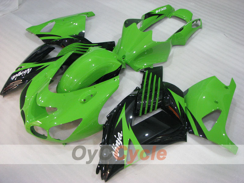 Injection Fairing kit for 06-11 NINJA ZX-14R - Green, Black - Customize #OYO87906129