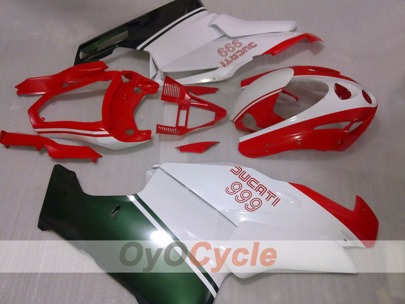 Injection Fairing kit for 03-04 Ducati 999 - ArmyGreen, Red, White - Factory Style #OYO87906137 Main image
