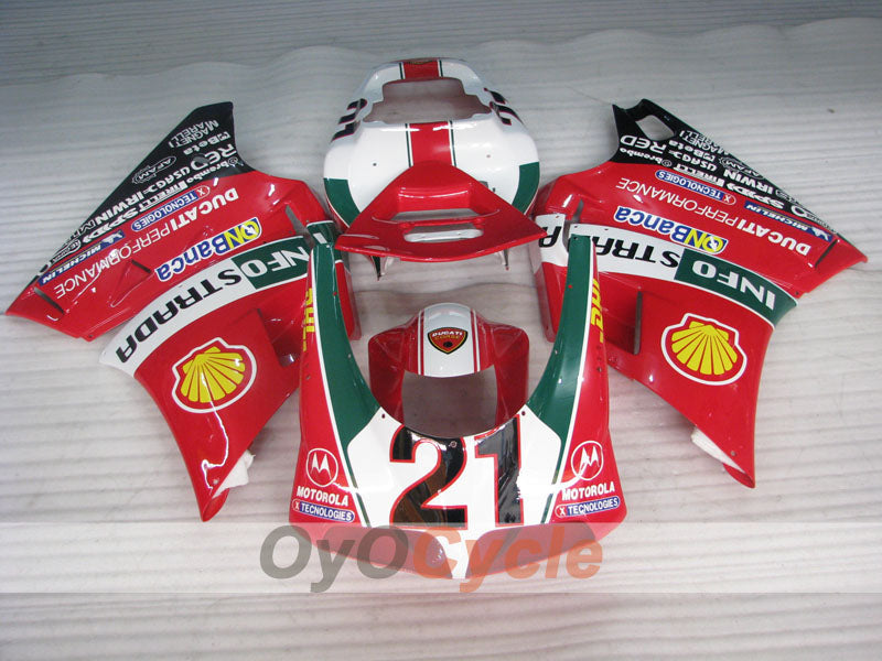 Injection Fairing kit for 94-02 Ducati 748 - Red, White, Black - INFO STRADA #OYO87906157 Secondary image