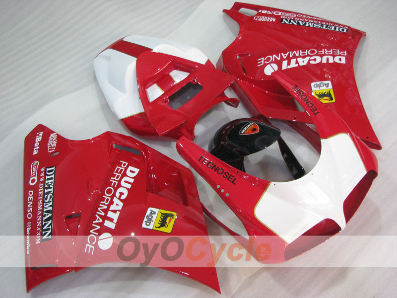 Injection Fairing kit for 02-04 Ducati 998 - Red, White - Performance #OYO87906165 Main image