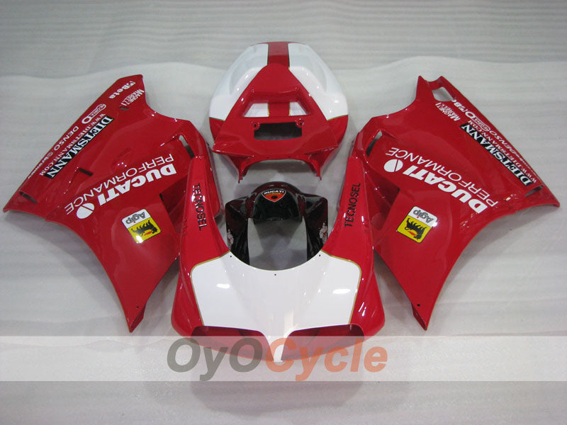 Injection Fairing kit for 02-04 Ducati 998 - Red, White - Performance #OYO87906165 Secondary image