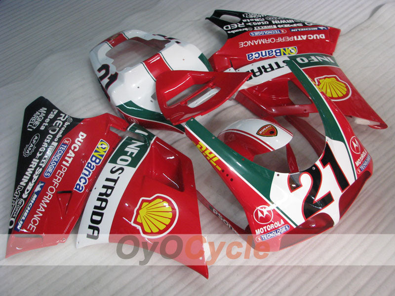 Injection Fairing kit for 94-98 Ducati 916 - Red, White, Black - INFO STRADA #OYO87906180 Main image
