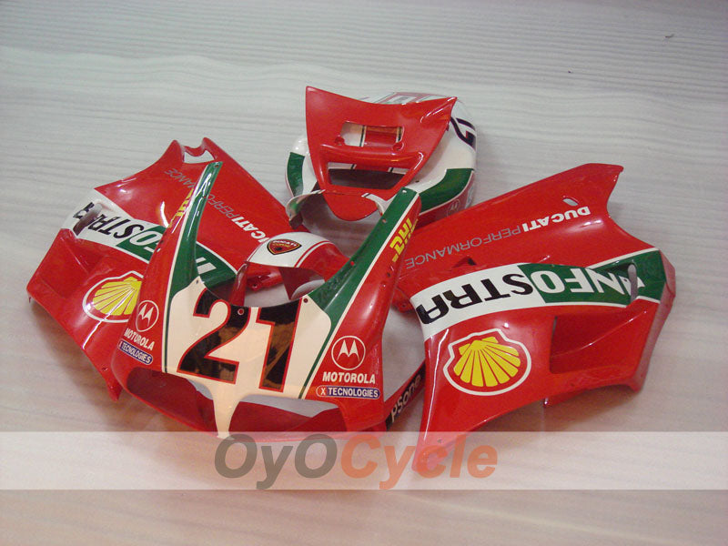 Injection Fairing kit for 94-98 Ducati 916 - Red, Green, White - INFO STRADA #OYO87906183 Main image