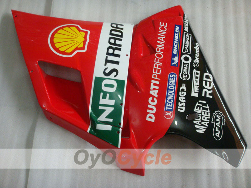 Injection Fairing kit for 94-98 Ducati 916 - Red, White, Black - INFO STRADA #OYO87906193