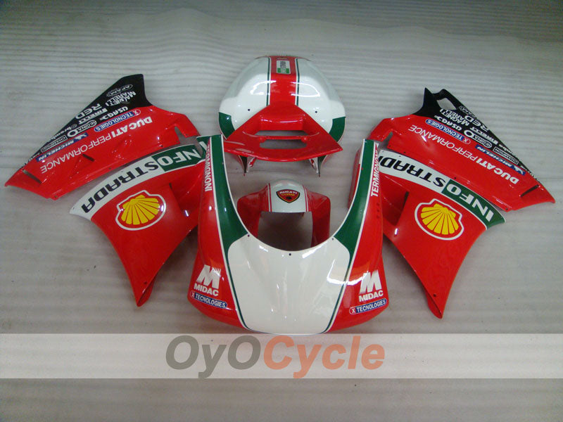 Injection Fairing kit for 94-98 Ducati 916 - Red, White, Black - INFO STRADA #OYO87906193