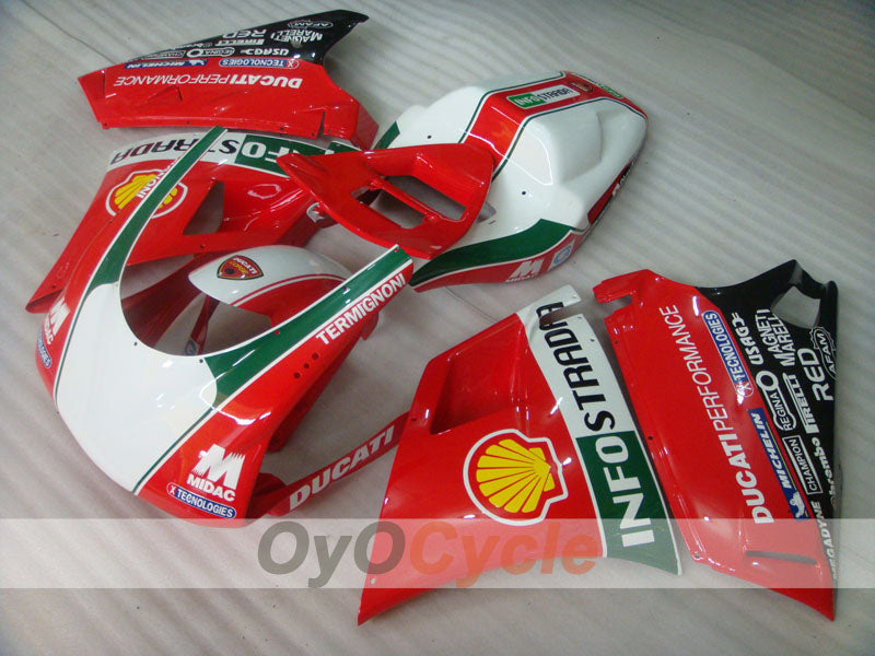 Injection Fairing kit for 94-98 Ducati 916 - Red, White, Black - INFO STRADA #OYO87906193