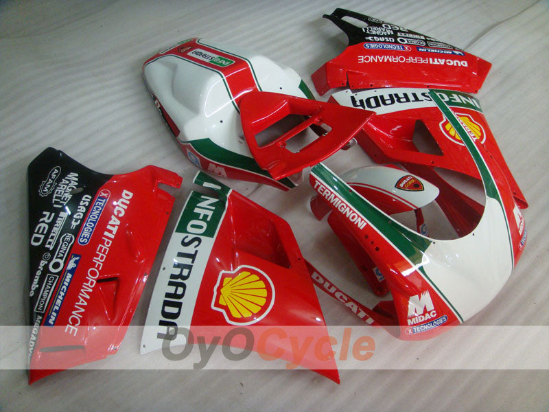 Injection Fairing kit for 94-98 Ducati 916 - Red, White, Black - INFO STRADA #OYO87906193
